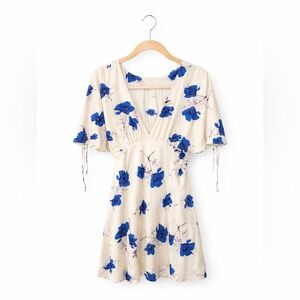 Free People Blue Floral Mini Dress Size 0